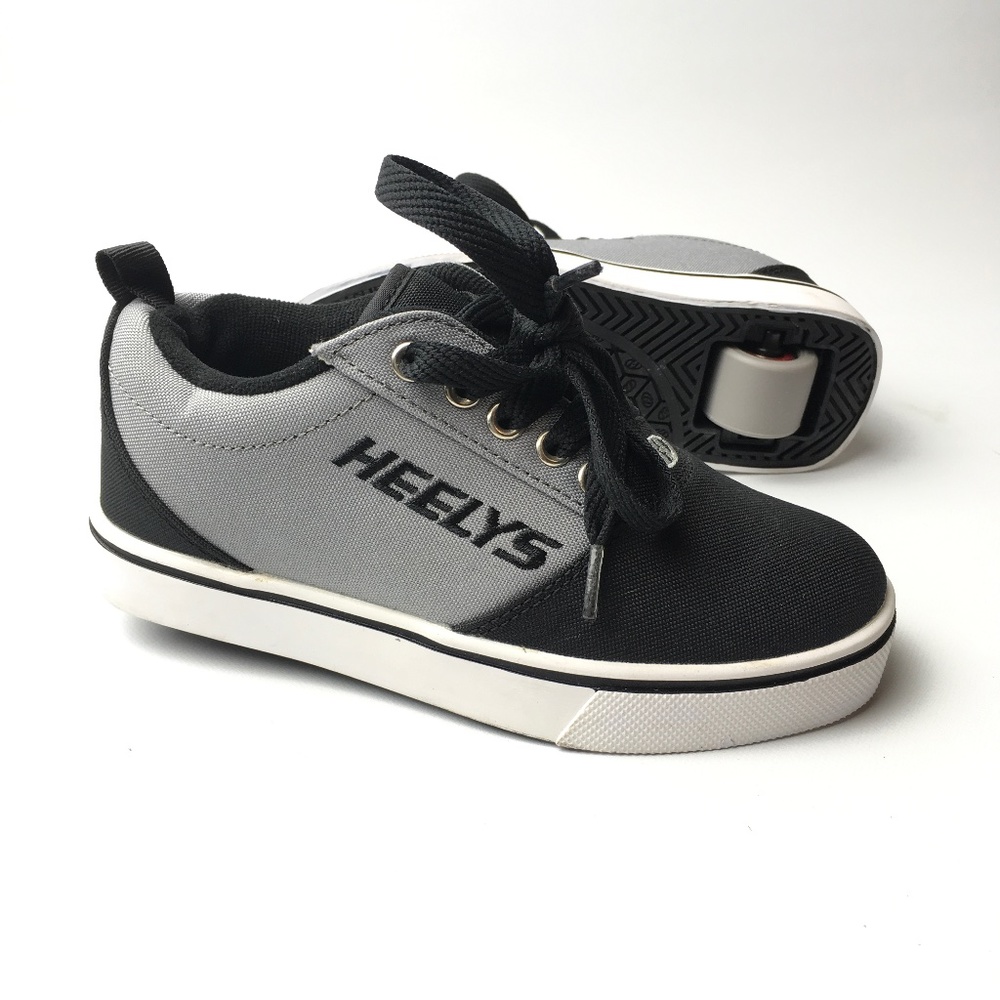 Grey and Black Heelys size 1Y